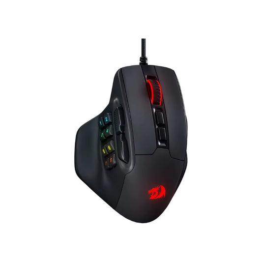 M811 Aatrox MMO Gaming Mouse, 15 Programmable Buttons Wired RGB Gamer Mouse W/ Ergonomic Natural Grip Build